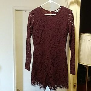 Burgandy Romper